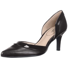 LifeStride Women's Saldana Pump, Black/Black Patent, 10 W US