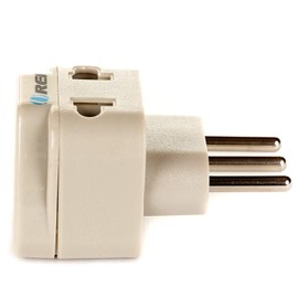 OREI Grounded Universal 2 in 1 Plug Adapter Type L for Italy, Uruguay & more - CE Certified - RoHS Compliant WP-L-GN