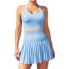 ATTRACO Tennis Skirt Set Golf Dresses with Shorts Underneath Seamless