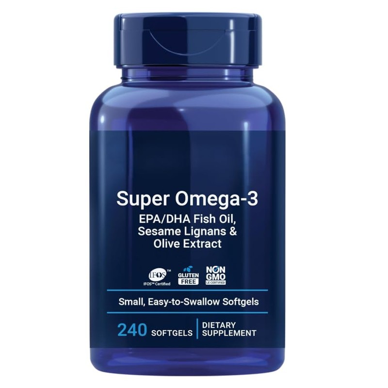 Super Omega-3 EPA/DHA Fish Oil, for General Wellness, Gluten-Free, Non-GMO,
