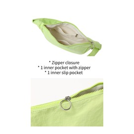 Jeelow Small Canvas Tote Handbag Mini Crossbody Cellphone Bag Purses With Adjustable Strap & Zipper, Small Nylon Green