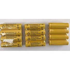 12-Pieces Size 1.2V AA(300/600/800mAh) Or AAA (600mAh/800mAh) and Ni-Cd/Ni-MH Rechargeable Battery for Solar Light and Solar Devices (1.2V AA 600mAh Ni-Cd)
