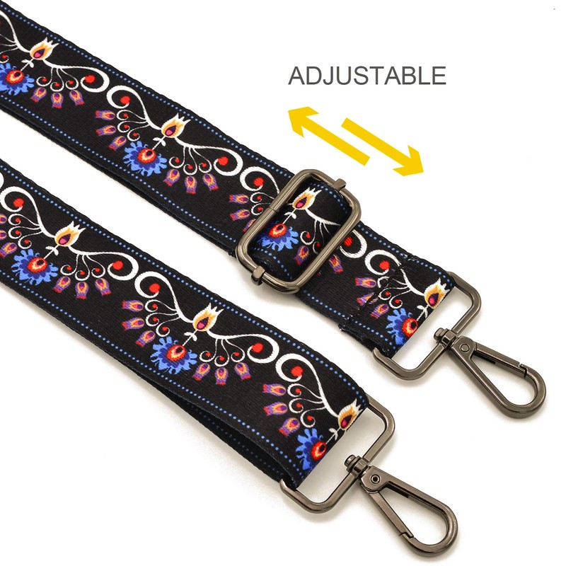 ROYGBCP Women's Purse Strap, Phoenix Black Hardware