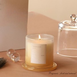 Funday Scented Soy Candle, 5.64 oz, Glass Dome Jar with Lid, Home Decor Gift (Lime Basil Orange)