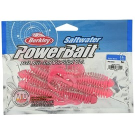 Berkley SW Pulse Worm 3.8" Pink Glow MSPW3.8-PKGL Sea Bass Flounder Rockfish