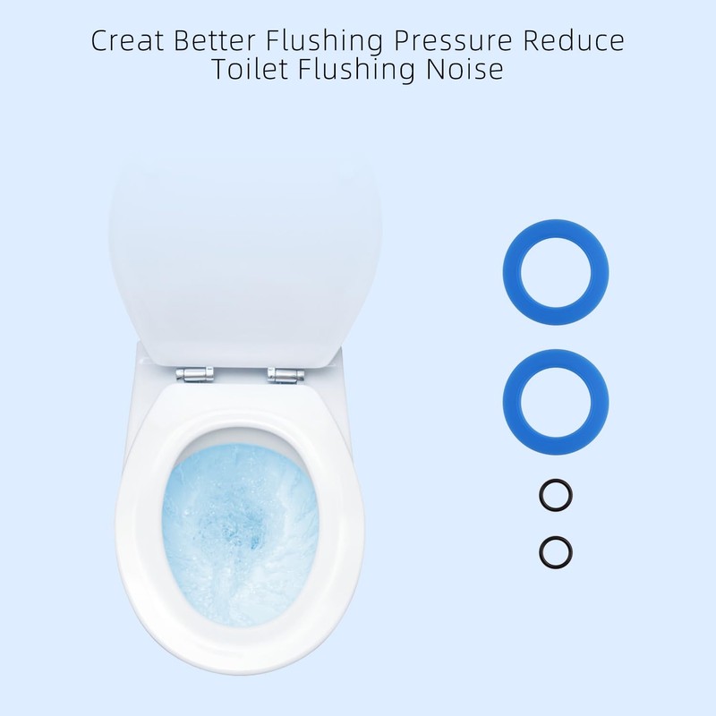 Hibbent 2 Pack Toilet Flush Valve Seal, Upgraded Silicone Material