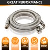 1-Pack HeSun 4 Feet Stainless Steel Dishwasher Hose with 90