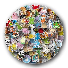 Sticker Pack of 100 Animal Sticker Set Animal Sticker Graffiti Decal Waterproof Vinyl Sticker for Laptop Children Cars Motorcycle Bicycle Skateboard Luggage Suitcase