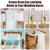 MEKOTRIN Wedding Arch Draping Fabric, 2 Panels 28"x20ft Chiffon Fabric