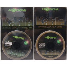 Korda Kable Leadcore 7m Spools: Gravel