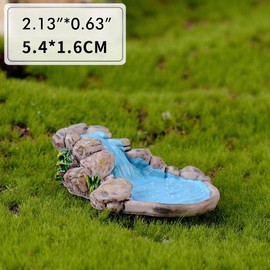 Gintdinpu Fairy Garden Accessories, DIY Miniature Landscape Mini Pool Fairy Tale Garden Lawn Decoration Crafts Ornaments for Indoor and Outdoor Fairy Tale Garden Decoration