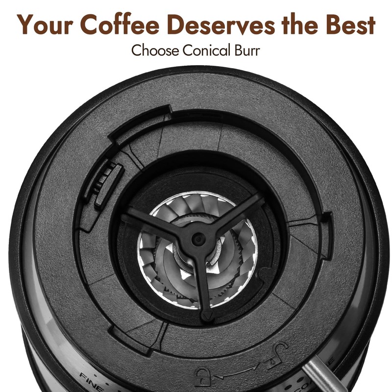 Secura Electric Conical Burr Coffee Grinder With 17 Grind Settings