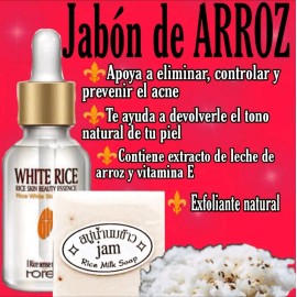 Rice Milk Soap Jabón De Arroz, Sérum Y Crema Hidratante