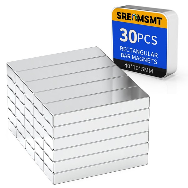 SRENMSMT SRENMSMT Powerful Neodymium Bar Magnets, 30 Pack Rare Earth