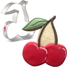LILIAO Cherry Cookie Cutter - 4 x 3.7 inches - Stainless Steel