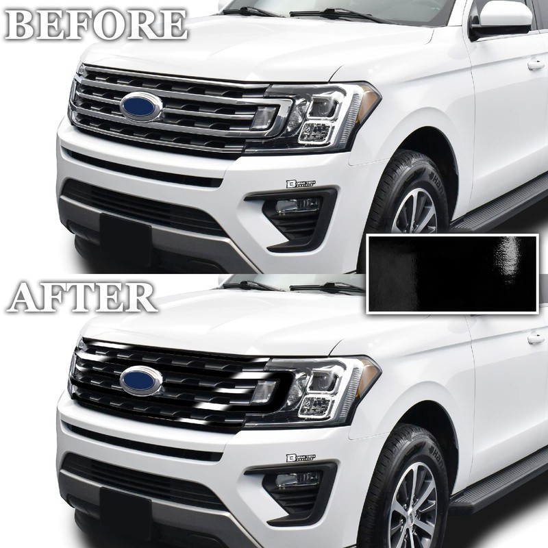 BOGAR TECH DESIGNS Grille Front Bumper Chrome Delete Sticker Decal