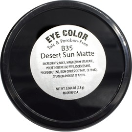 Pure Ziva Desert Sun Matte Medium Orange Warm Beige Pressed Powder Single Vegan Eyeshadow; Talc, Paraben & Cruelty Free