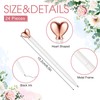 Thenshop 24 Pcs Heart Shaped Pens Retractable Metal Cute Pens