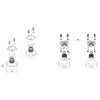KINGBATH™ Bar Valve Fixing Kits Brackets with Round SS Chrome