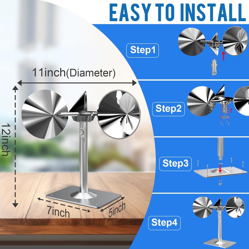 Bird Reflectors Spinning Wind Powered，Bird Scare Reflective Device Keep Bird