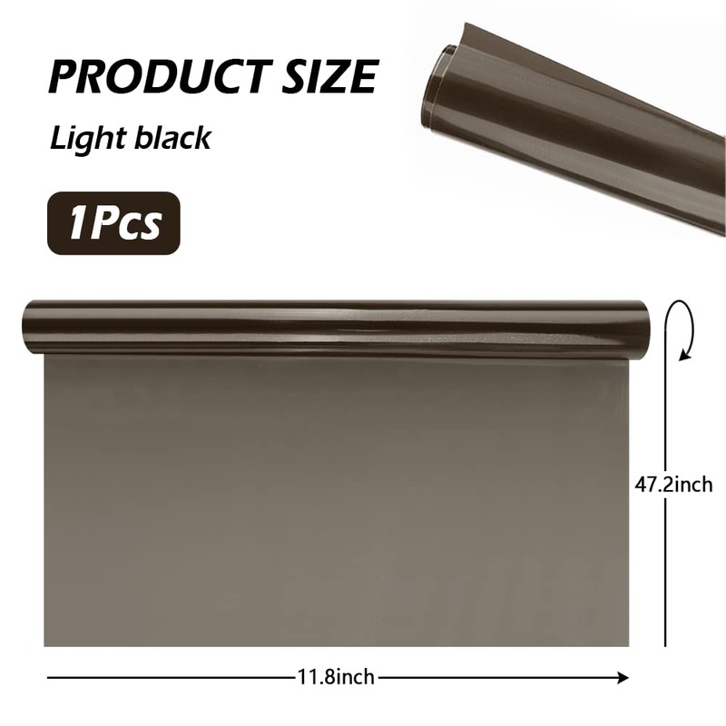 12 X 48inch Car Light Tint Film, Cuttable&Stretchability Car Headlight