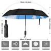 ZUOYOUZ Compact Travel Umbrella,Automatic,Lightweight,Windproof Strong,Folding Umbrella with Pattern for Rain&Sun-Men&Women
