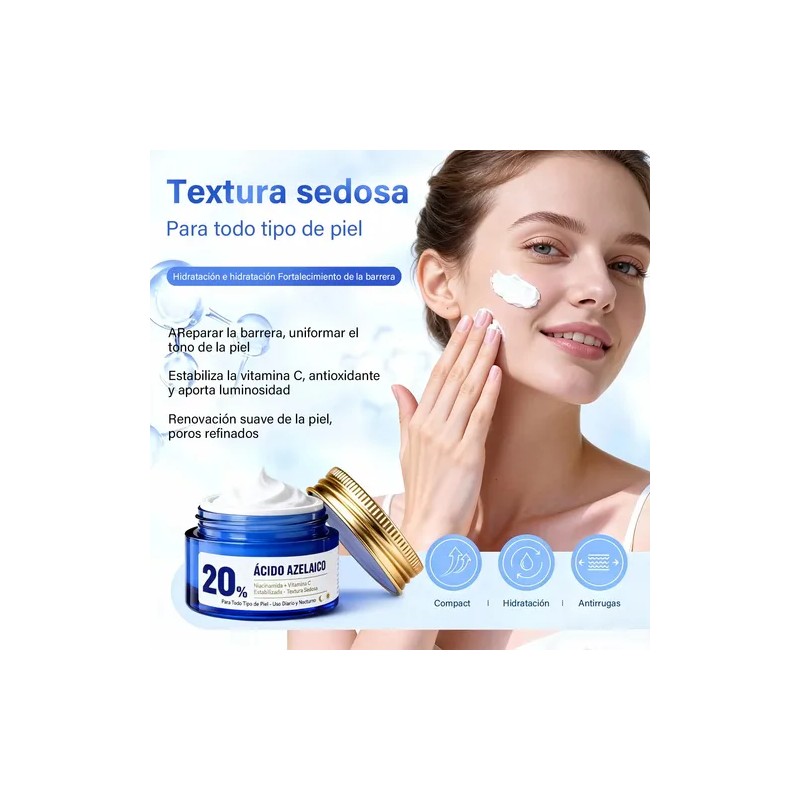 Ácido Azelaico Crema Con 20% Vitamina C Y Niacinamida