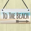 RED OCEAN To The Beach Arrow Nautical Seaside Marine Theme