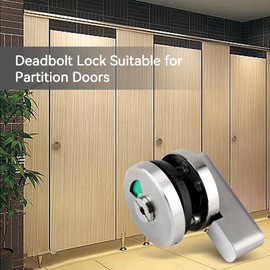 Bathroom Door Lock,Toilet Indicator Bolt Vacant Engaged Door Indicator Bolt Privacy Lock Bolt Vacant Occupied Sign Indicator Keyless Door Lock Vacant Engaged for Toilet Restroom Bathroom