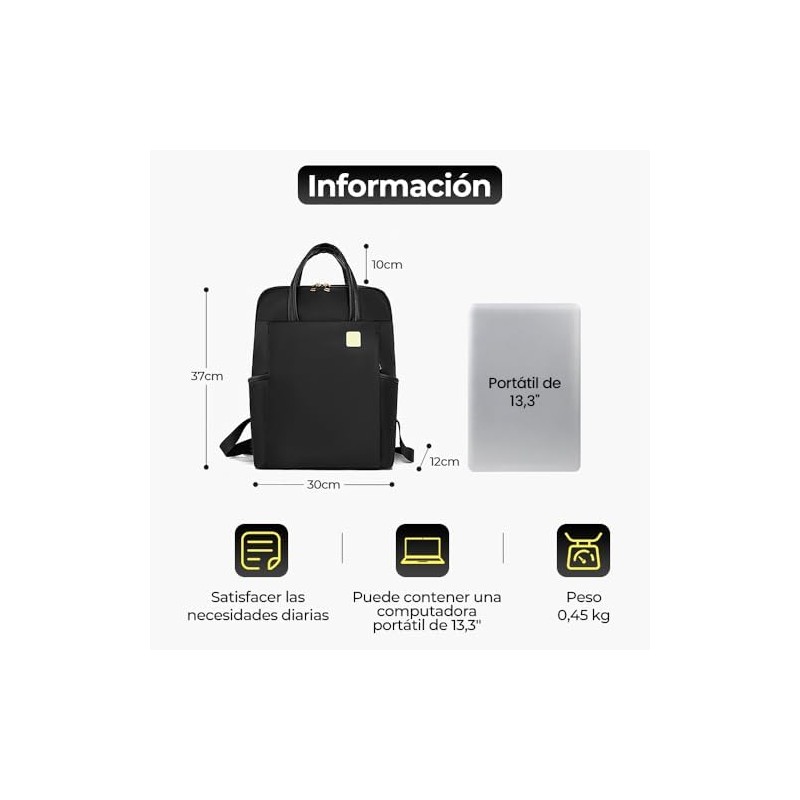 Mochila para Laptop para Mujeres, Bolsas de tela Oxford, Mochilas