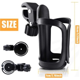 Viynran Bike Cup Holder 2 Pack Baby Stroller Bottle Holders 360 Degrees Rotation Anti-Slip Fast Dismounting Cup Drink Holder for Pushchair Bicycle Baby Stroller Wheelchair Motorcycle