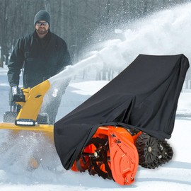 Snow Blower Cover - Snow Thrower Protector Fits for Electric Two Stage Blower with 24"-29" Width, Waterproof 210D, Size 47" Lx32 Wx40 H
