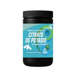 Isaaquim Citrato de Potasio Puro 1890 mg – 200 Cápsulas | 630 mg de Potasio Elemental por Porción (3 Cápsulas) | 66 Porciones por Frasco | Alta Absorc
