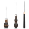 BOHUIZ 3 Pcs Scratch Awl Tool with Wooden Handle Leather