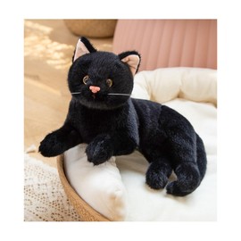 JINGHUIYAOXI Cute cat Plush Toys, pet Animal Stuffed Toys, Children's Gifts, (Black)