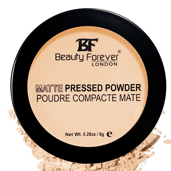Beauty Forever Matte Pressed Powder, Oil Free & Lightweight, 8gms (01 Transparent)