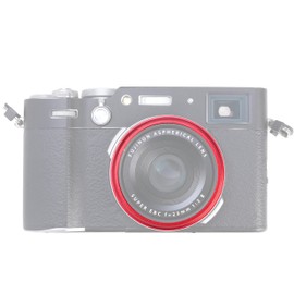 FocusFoto Aluminum Alloy Metal Lens Decoration Ring for Fuji X100 Series Camera, Compatible with Fuji X100V, X100VI, X100F, X100T, X100S, X100 (Red)