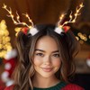CAKURE Light Up Christmas Hair Clips Branches Hair Barrettes LED