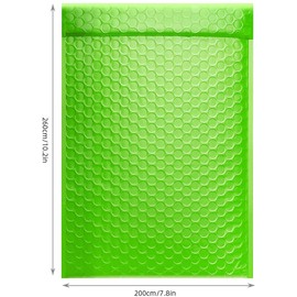 Yomuse 25pcs Padded Envelopes, 180mm x 260mm (7.1x10.2 Inch) Poly Bubble Mailers Self Seal, Waterproof Postal Bags for Mailing/Packaging (Green)