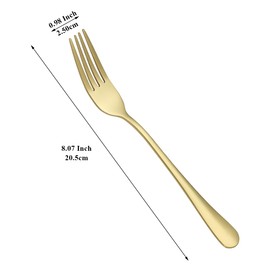 ReaNea Gold Dinner Forks 12 Pieces, Stainless Steel Titanium Gold Plating Table Forks for Home, Restaurant, Wedding, Parties, Events, Daily Use