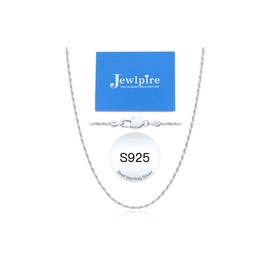 Jewlpire 925 Sterling Silver Chain Necklace for Women, 2MM Rope Chain Silver Chain for Women Sturdy Women's Chain Necklaces, Silver Chain 20 Inch