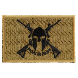Ivamis Come and Take It Molon Labe Crossed Rifles Patch- 3x2 inch - P4982