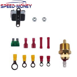 ZAP PERFORMANCE Electric Radiator Cooling Fan Relay Kit Thermostat Temp Control Switch Universal