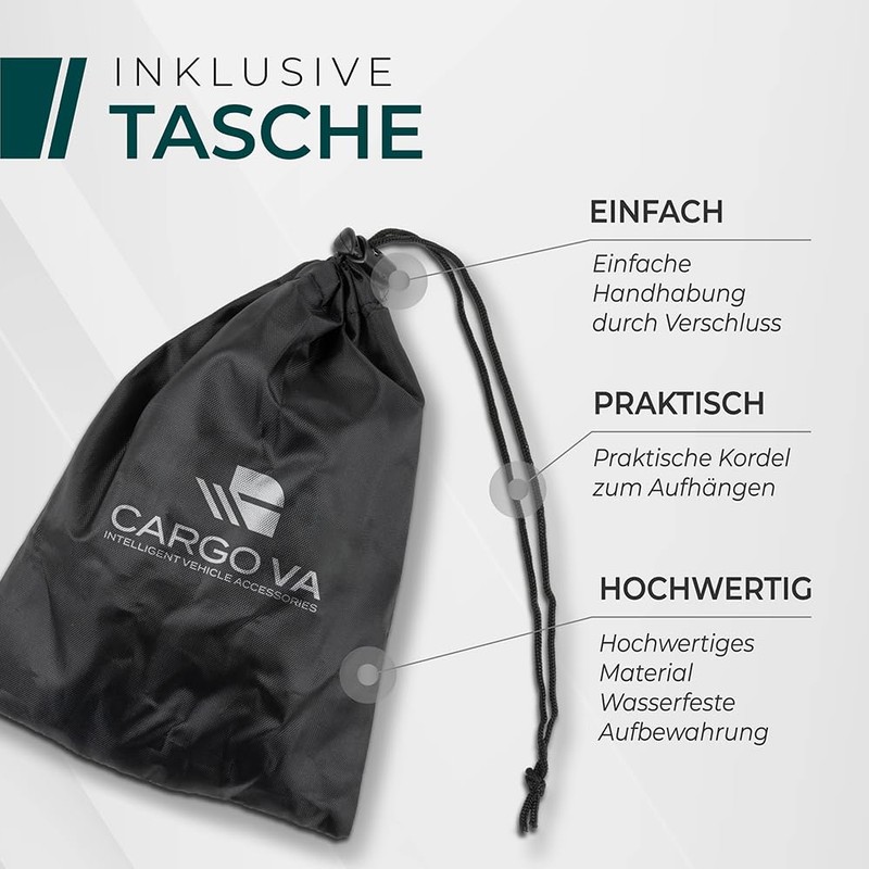 CargoVA® – 10 Bungees with Hooks and Practical Bag –