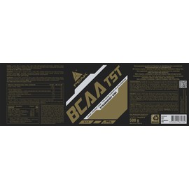 PEAK BCAA - TS-Technology - 500g Geschmack Strawberry Kiwi I 38 Portionen I Pulver I verzweigtkettige Aminosäuren I 2:1:1 (Leucin : Isoleucin : Valin) I schnelle Resorption I vegan