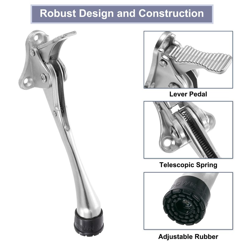 sourcing map 6 Inch Kickdown Door Stopper, One Touch Pedal