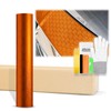 60"x240" (5FTx20FT) Honeycomb Carbon Fiber Satin Orange Vinyl Wrap Auto