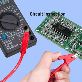 GUIRUIMOON 12AWG Banana Plug to Alligator Clip, 5.9FT Test Leads with Alligator Clip, 4mm Banana Plug Test Leads for Battery Test, Multimeter Test, Electrical Test, etc.