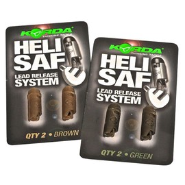 Korda Heli Safe Brown - 2 Lead Clips, Lead Clips, Fishing Accessories for Carp Fishing, Carp Accessories