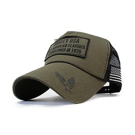 AVIREX Avilex Cap, Men's, Women's, Large Size, Big Size, Hat, Mesh Cap, Military Patch, Popular, Trend, Father's Day, Gift, Khaki